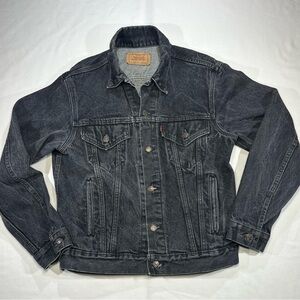 Vintage Levis Jacket Men 42R Black Denim 70506 0259 Type 3 Button Made In USA